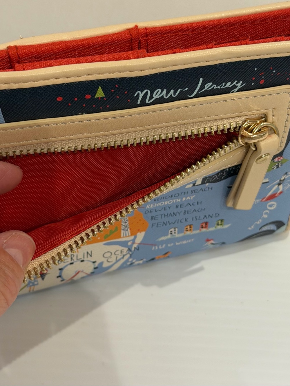 SPARTINA 449 Bay Dreams Snap Wallet map Chesapeake Bay Daufuskie Island - Picture 4 of 15
